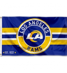 2Pcs WinCraft Los Angeles Rams Patch Button Circle Logo Flag Large 3x5 Banner