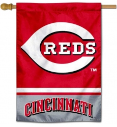 2Pcs Cincinnati Reds Double Sided House Flag