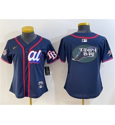 Youth American League Tampa Bay Rays Team Big Logo Navy 2025 All-Star Edition Limited Stitched Baseball Jersey