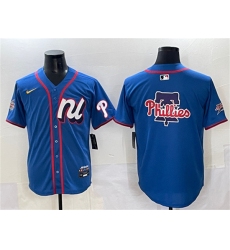 Men's National League Philadelphia Phillies Team Big Logo Blue 2025 All-Star Edition Limited Stitched Baseball Jersey