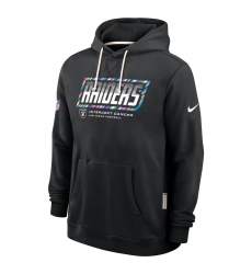 Men's Las Vegas Raiders Black 2026 Crucial Catch Sideline Standard Issue Dri-FIT Pullover Hoodie