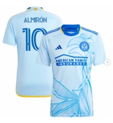 Men's Atlanta United FC Miguel Almiron adidas Light Blue 2024 The Resurgens Kit Replica Player Jersey