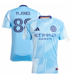 Men's New York City FC Malachi Jones adidas Light Blue 2025 The Excelsior Kit Replica Player Jersey