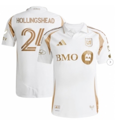 Mens LAFC Ryan Hollingshead adidas White 2025 Secondary Authentic Player Jersey