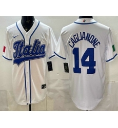 Men's Italy #14 Jac Caglianone White 2026 World Baseball Classic Cool Base Jersey