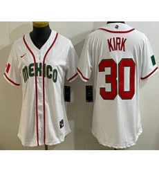 Women's Mexico #30 Alejandro Kirk White 2026 World Baseball Classic Cool Base Jersey