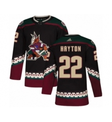 Men's Adidas Arizona Coyotes #22 Barrett Hayton Premier Black Alternate NHL Jersey