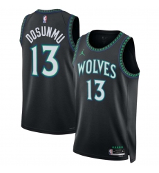 Men's Minnesota Timberwolves #13 Ayo Dosunmu Black 2026-27 Statement Swingman Edition Stitched Basketball Jersey