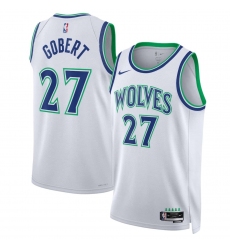Men's Minnesota Timberwolves #27 Rudy Gobert White 2026-27 Association Swingman Edition Stitched Basketball Jersey