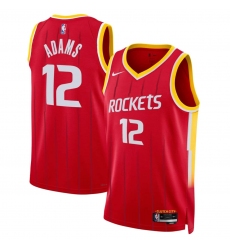 Men's Houston Rockets #12 Steven Adams Red 2026-27 Icon Swingman Stitched Jersey