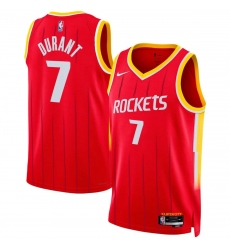 Men's Houston Rockets #7 Kevin Durant Red 2026-27 Icon Swingman Stitched Jersey