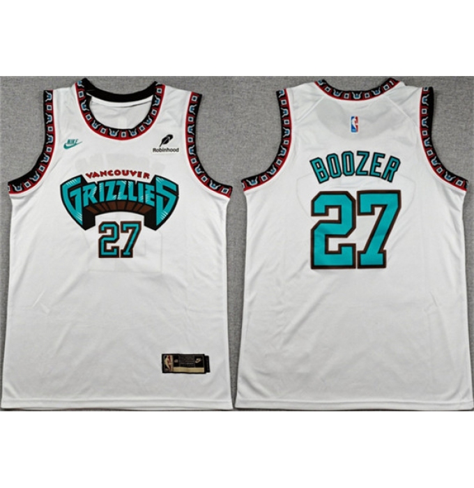 Men's Memphis Grizzlies #27 Cameron Boozer White 2026 Draft Stitched Jersey
