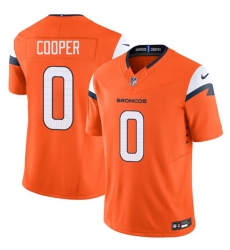 Men's Denver Broncos #0 Jonathon Cooper Orange 2025 F.U.S.E. Vapor Limited Football Stitched Jersey