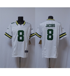 Men's Green Bay Packers #8 Josh Jacobs White Vapor 2025 F.U.S.E. Limited Football Stitched Jersey