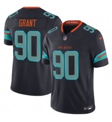 Men's Miami Dolphins #90 Kenneth Grant Black 2025 F.U.S.E. “Rivalries” Vapor Limited Football Stitched Jersey