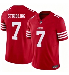 Men's San Francisco 49ers #7 De Zhaun Stribling Red 2026 F U S E Vapor Untouchable Limited Stitched Football Jersey