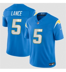 Men's Los Angeles Chargers #5 Trey Lance Blue 2026 F.U.S.E. Vapor Limited Football Stitched Jersey