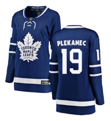 Women's Toronto Maple Leafs #19 Tomas Plekanec Authentic Royal Blue Home Fanatics Branded Breakaway NHL Jersey
