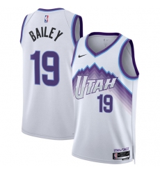 Men's Utah Jazz #19 Ace Bailey White 2025 Association Edition Stitched Basketball Jersey