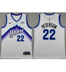Men's Utah Jazz #22 Darryn Peterson White 2026 Draft Association Edition Stitched Basketball Jersey