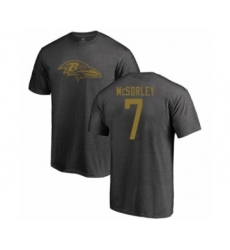 Football Baltimore Ravens #7 Trace McSorley Ash One Color T-Shirt