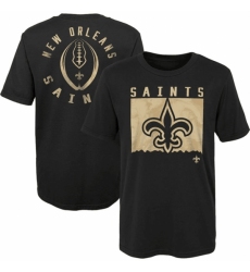 Men's New Orleans Saints Black Preschool Liquid Camo Logo T Shirt