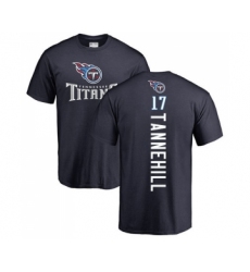 Football Tennessee Titans #17 Ryan Tannehill Navy Blue Backer T-Shirt