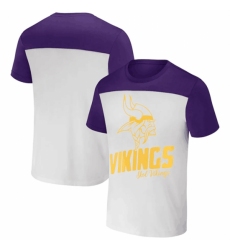 Men's Minnesota Vikings Cream Purple X Darius Rucker Collection Colorblocked T Shirt