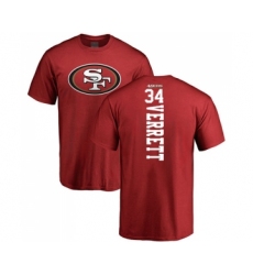 Football San Francisco 49ers #34 Jason Verrett Red Backer T-Shirt