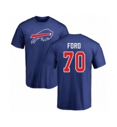 Football Buffalo Bills #70 Cody Ford Royal Blue Name & Number Logo T-Shirt