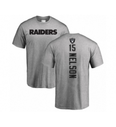 Football Oakland Raiders #15 J. Nelson Ash Backer T-Shirt