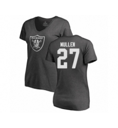 Football Women's Oakland Raiders #27 Trayvon Mullen Ash One Color T-Shirt