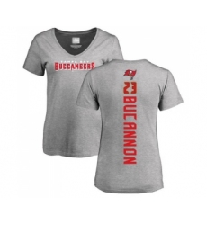 Football Women's Tampa Bay Buccaneers #23 Deone Bucannon Ash Backer T-Shirt