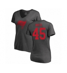 Football Women's Tampa Bay Buccaneers #45 Devin White Ash One Color T-Shirt