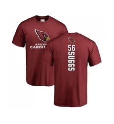 Football Arizona Cardinals #56 Terrell Suggs Maroon Backer T-Shirt
