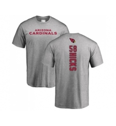 Football Arizona Cardinals #58 Jordan Hicks Ash Backer T-Shirt