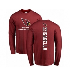 Football Arizona Cardinals #89 Andy Isabella Maroon Backer Long Sleeve T-Shirt
