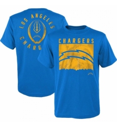 Men's Los Angeles Chargers Light Blue Preschool Liquid Camo Logo T Shirt
