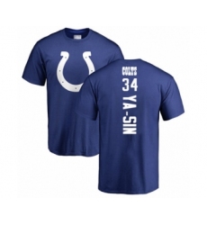 Football Indianapolis Colts #34 Rock Ya-Sin Royal Blue Backer T-Shirt