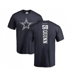 Football Dallas Cowboys #58 Robert Quinn Navy Blue Backer T-Shirt