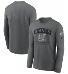 Men's New York Giants Gray 2026 Salute to Service Long Sleeve T-Shirt