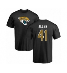 Football Jacksonville Jaguars #41 Josh Allen Black Name & Number Logo T-Shirt