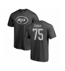 Football New York Jets #75 Chuma Edoga Ash One Color T-Shirt