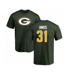 Football Green Bay Packers #31 Adrian Amos Green Name & Number Logo T-Shirt