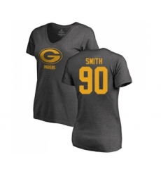 Football Women's Green Bay Packers #90 Za'Darius Smith Ash One Color T-Shirt
