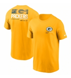 Men's Green Bay Packers Yellow Team Incline T Shirt