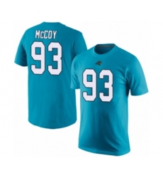 Football Men's Carolina Panthers #93 Gerald McCoy Blue Rush Pride Name & Number T-Shirt