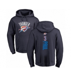 Basketball Oklahoma City Thunder #3 Chris Paul Navy Blue Backer Pullover Hoodie