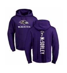 Football Baltimore Ravens #7 Trace McSorley Purple Backer Pullover Hoodie