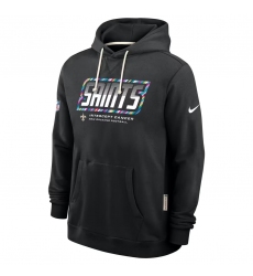 Men's New Orleans Saints Black 2026 Crucial Catch Sideline Standard Issue Dri-FIT Pullover Hoodie